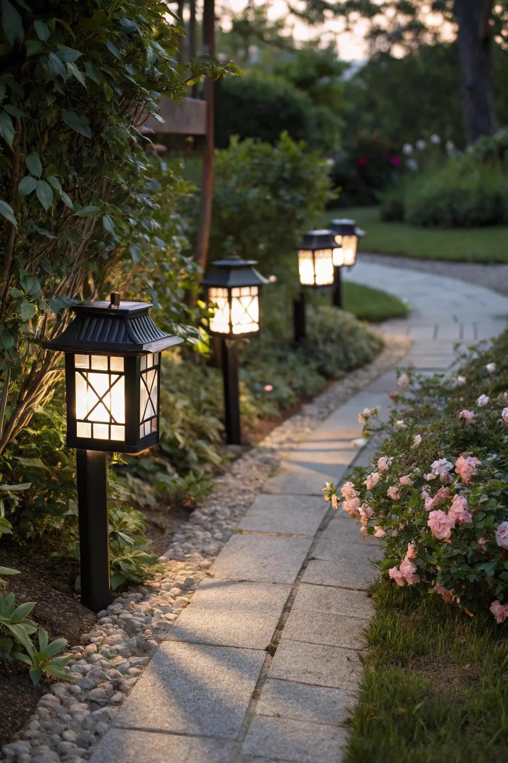 Outdoor lights produce an alluring outdoor haven.