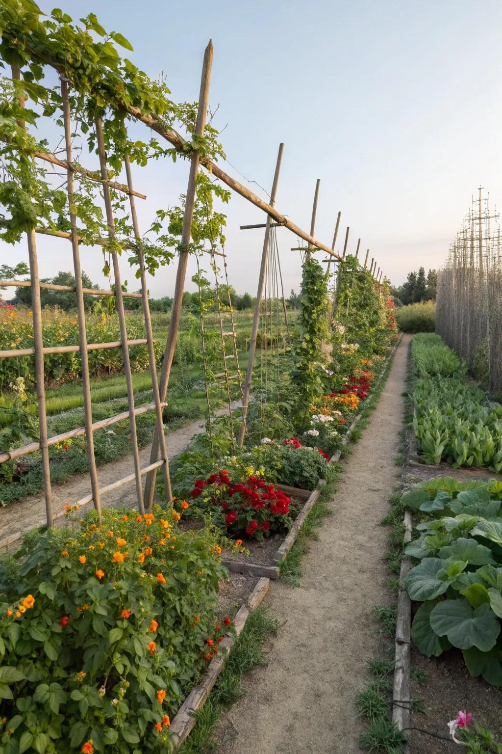 Support your plants and define spaces with weave.