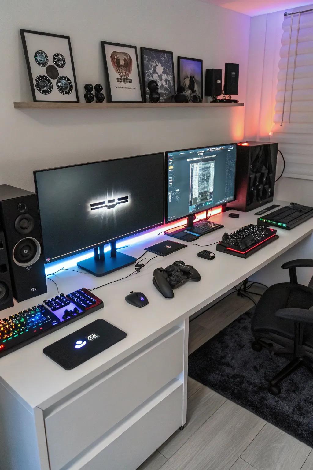 Expand your view with a multiple monitor setup.