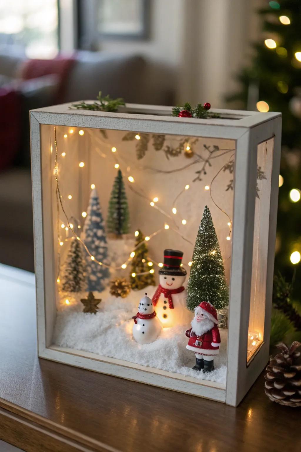 A chic and economical Christmas display receptacle