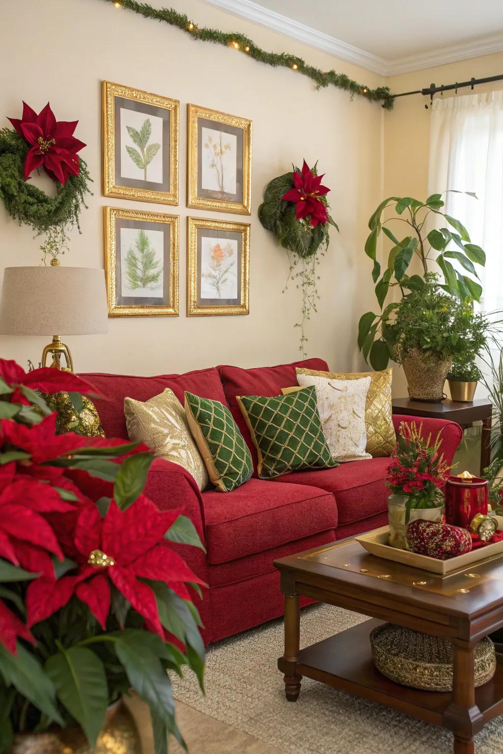 A cohesive color scheme beautifully unifies your Christmas décor.