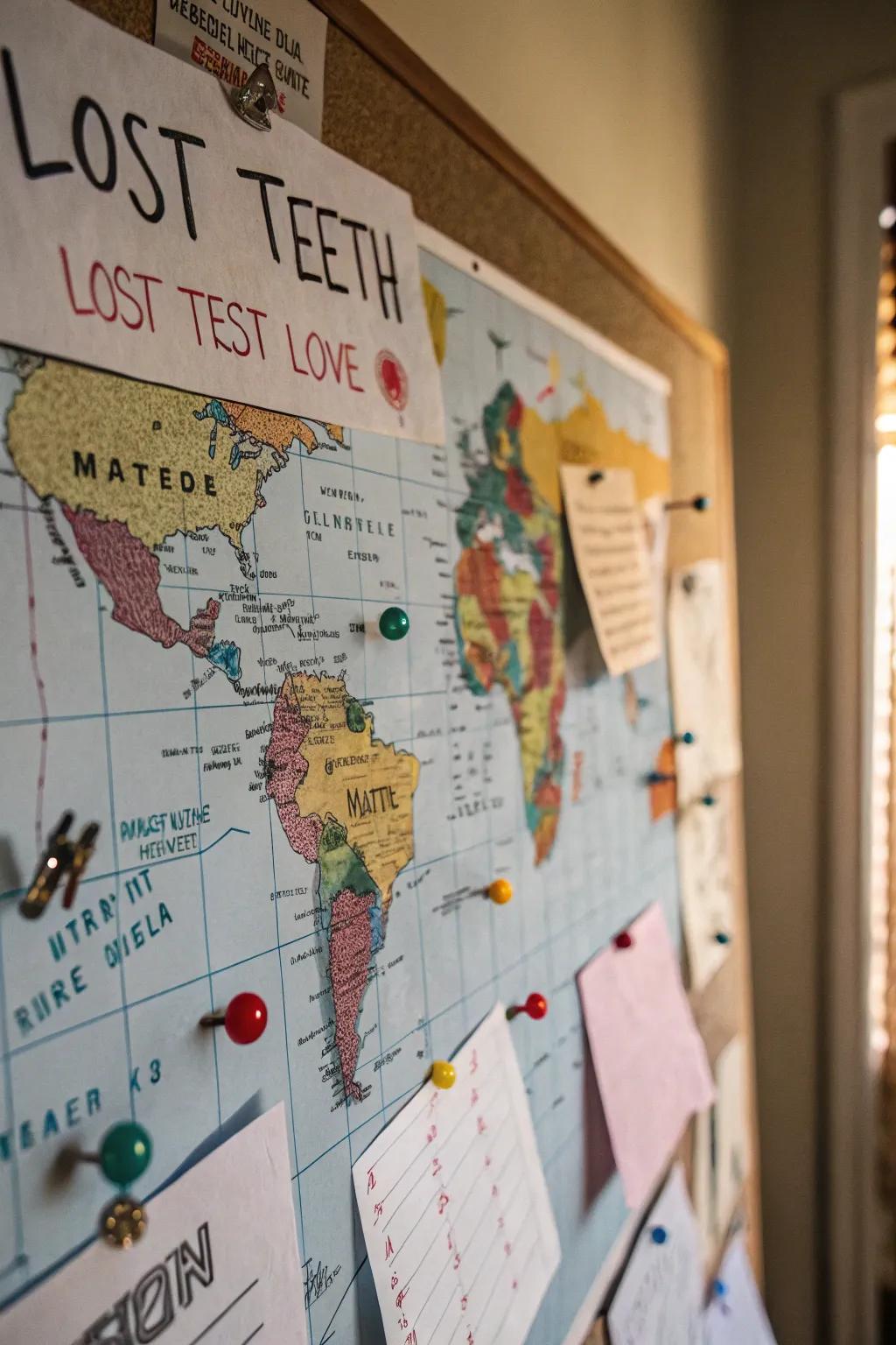 Document tooth loss across the classroom using an innovative map theme.