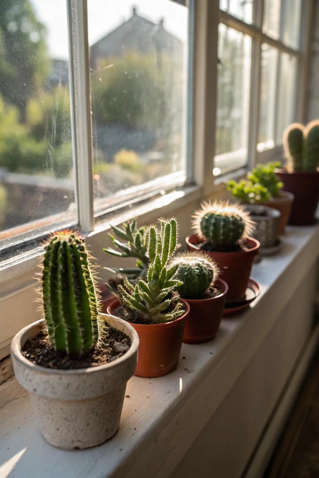 With a variety of prickly spheres, bring a piece of the desert inside.