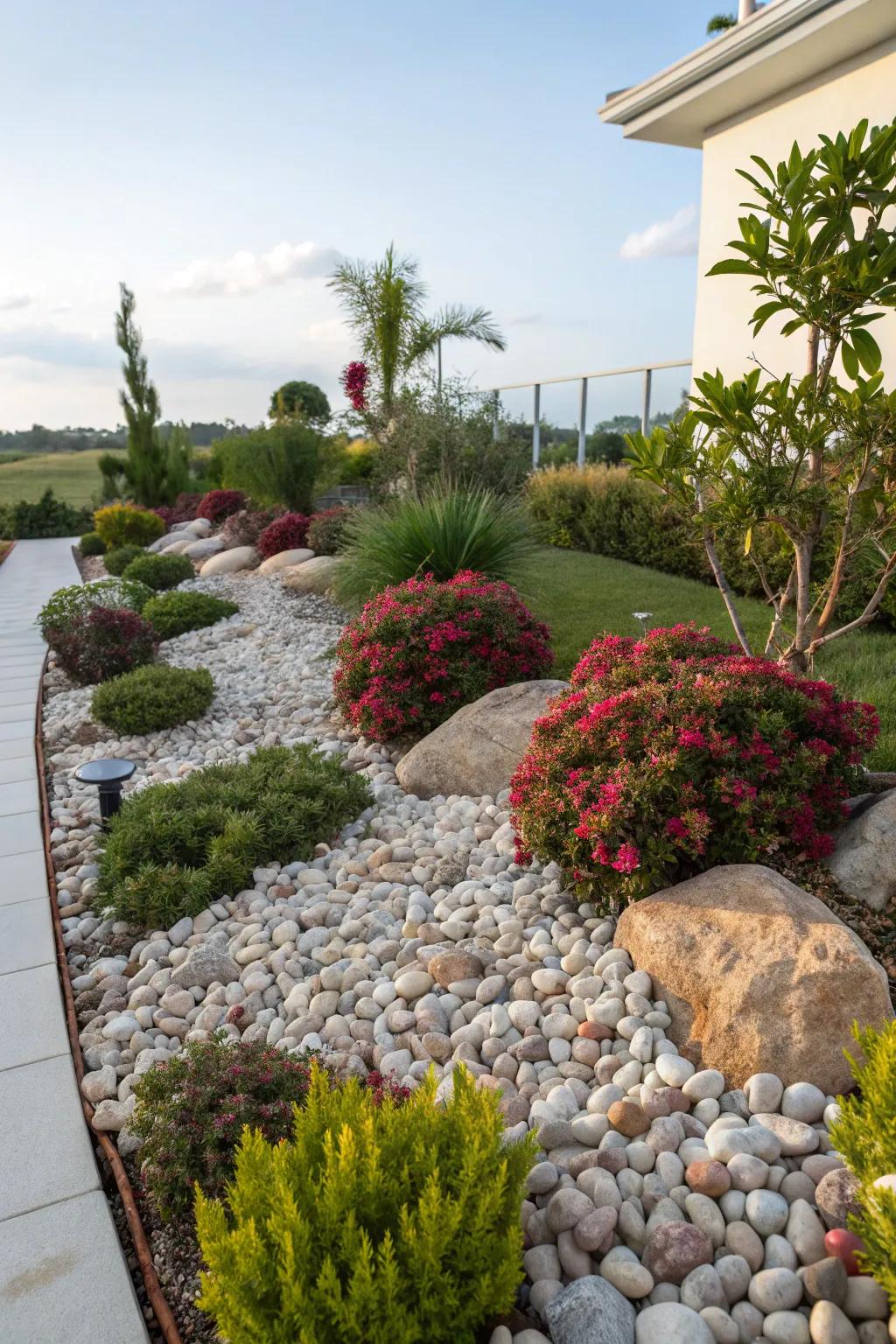 Ornamental gravel introducing feel and charm.