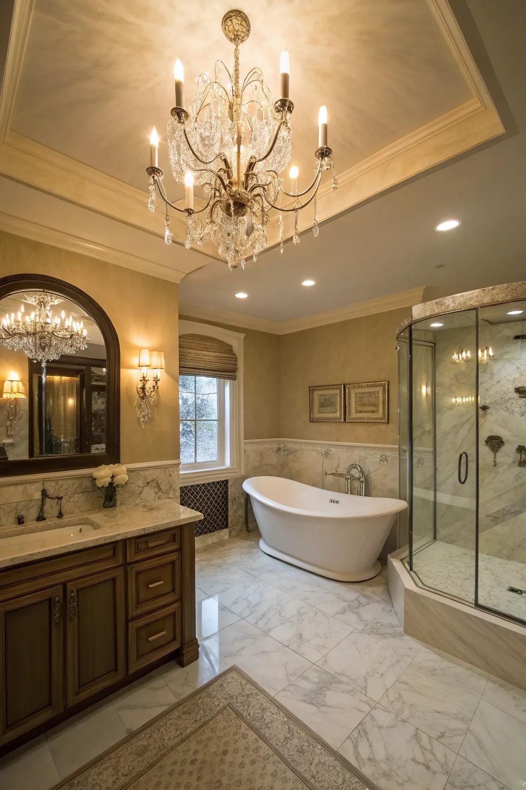 Fashionable lighting transforms the mood of your bathroom.