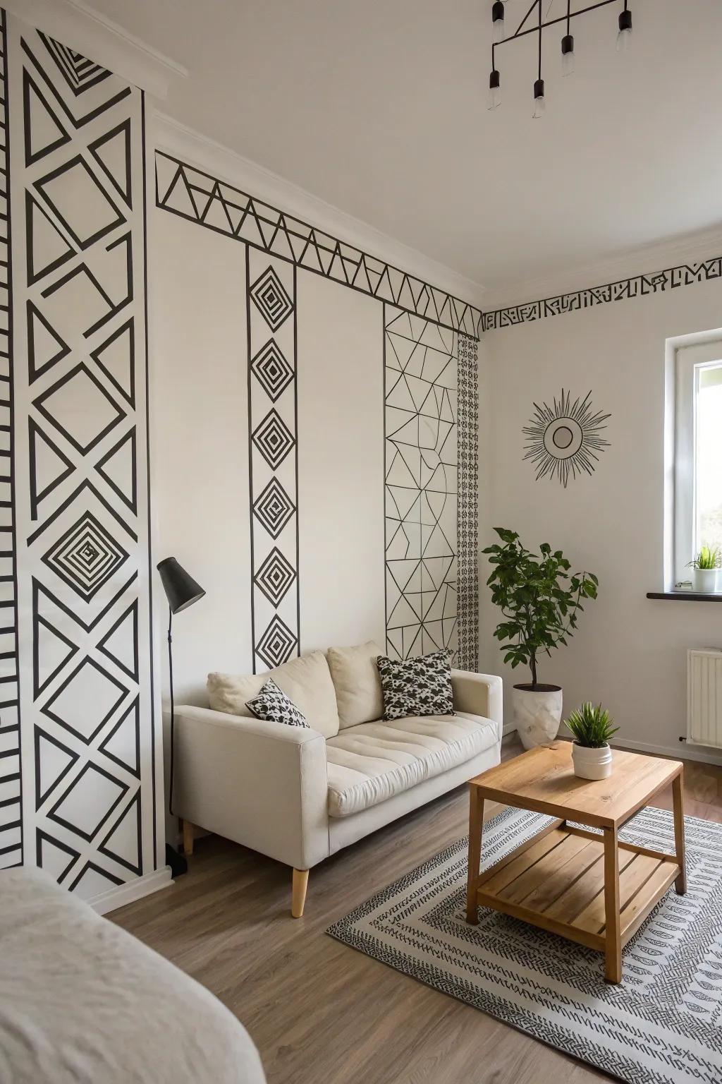 Monochrome patterns provide simplicity and sophistication
