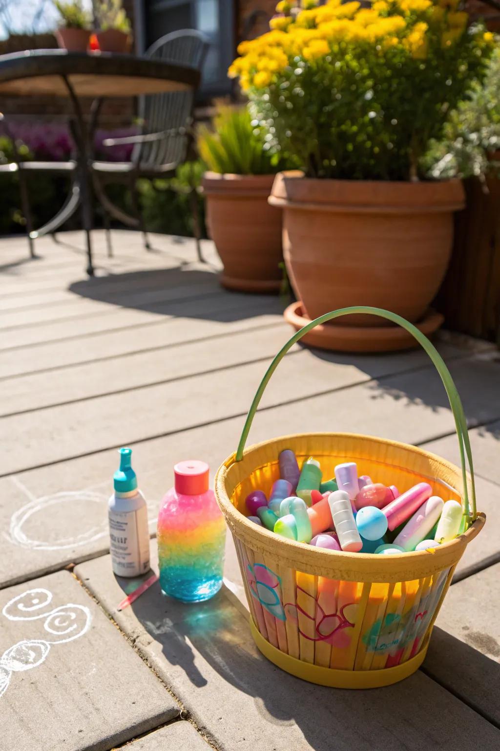 An enjoyable May basket brimming with fun activities for youngsters.