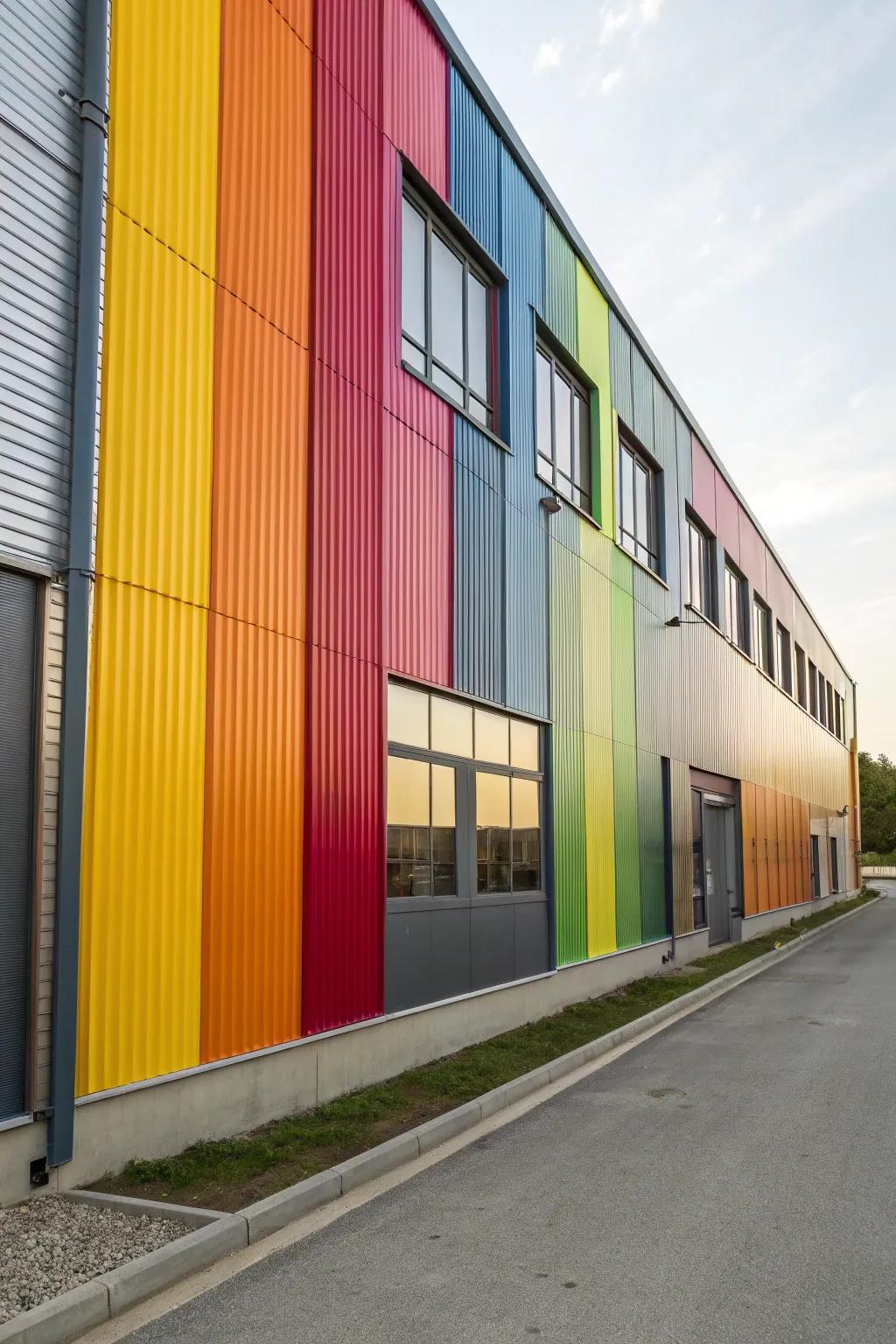 Vibrant shades individualize and invigorate this alloy facing.