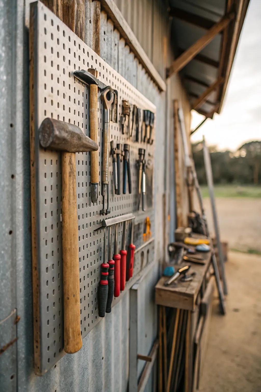 Pegboards give you so many ways to store your tools.