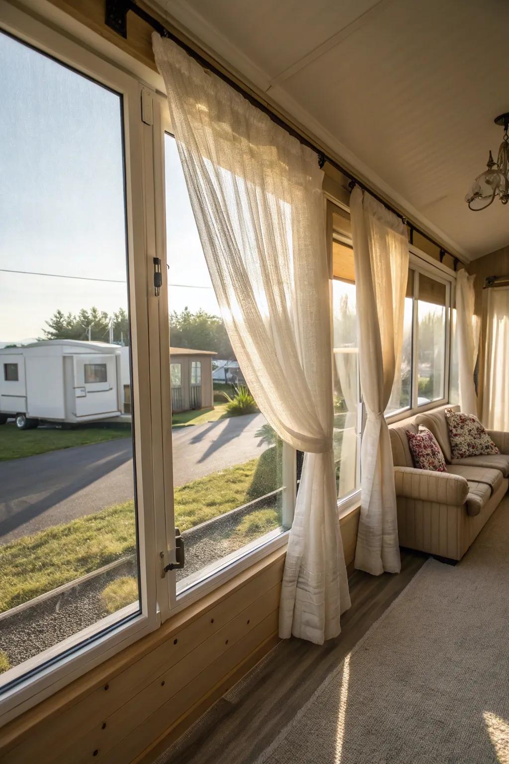 Taking full advantage of sunshine can raise the environment of your mobile home.