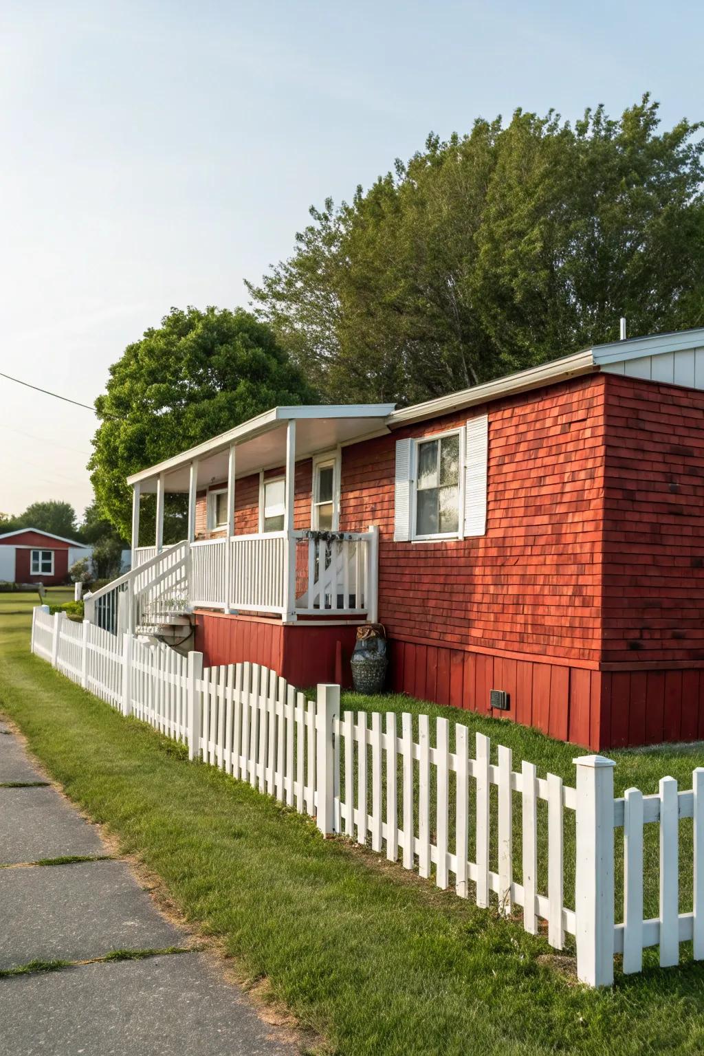 Savor ageless charm with simulated brick siding.