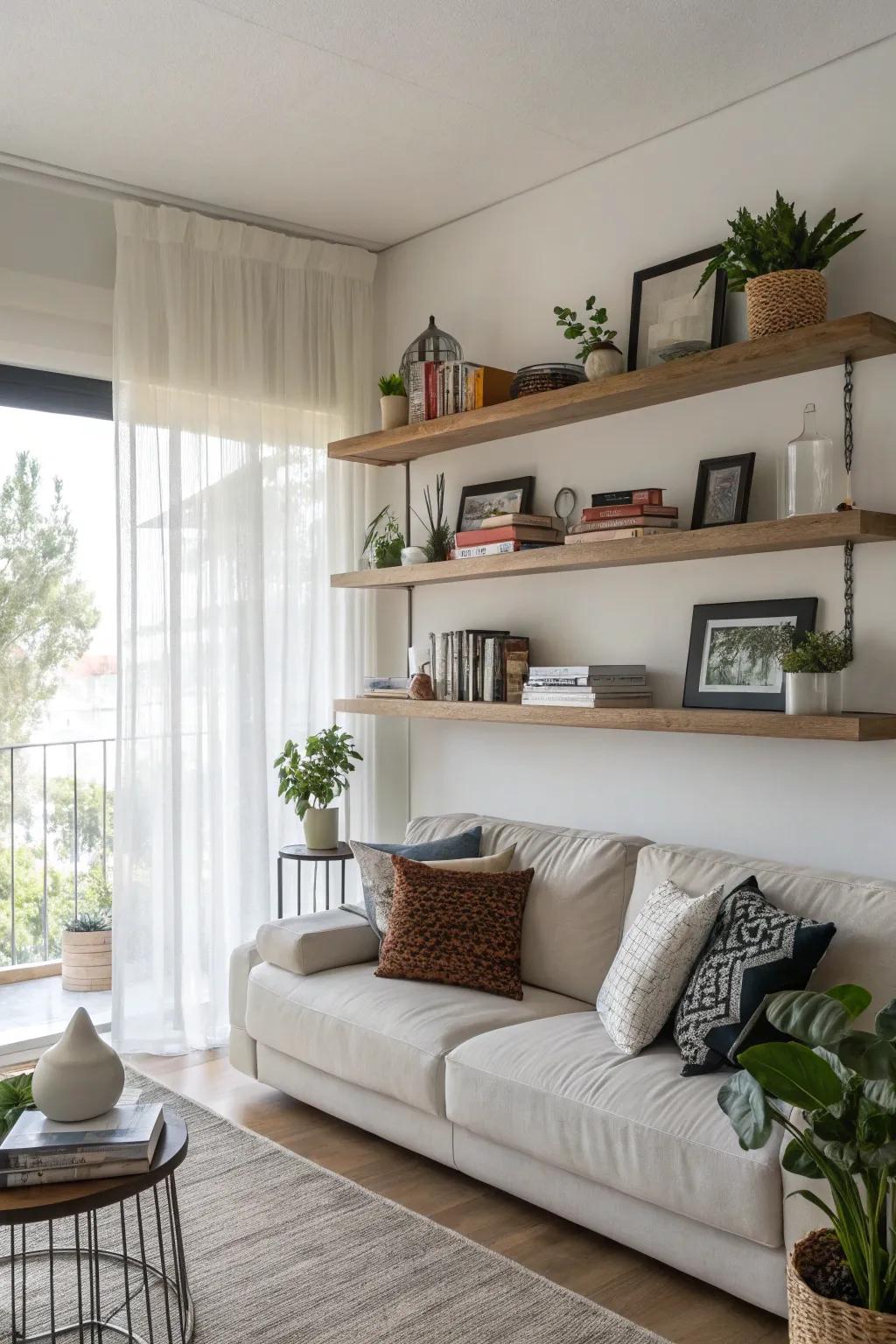 Invisible shelves are storage with a style kick.