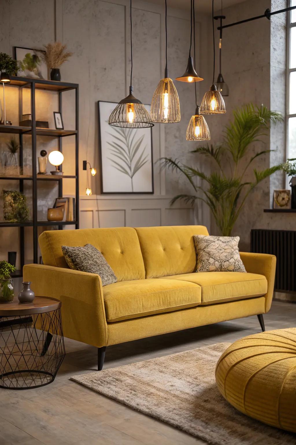 Lighting enhances the warmth and sophistication of the environment.