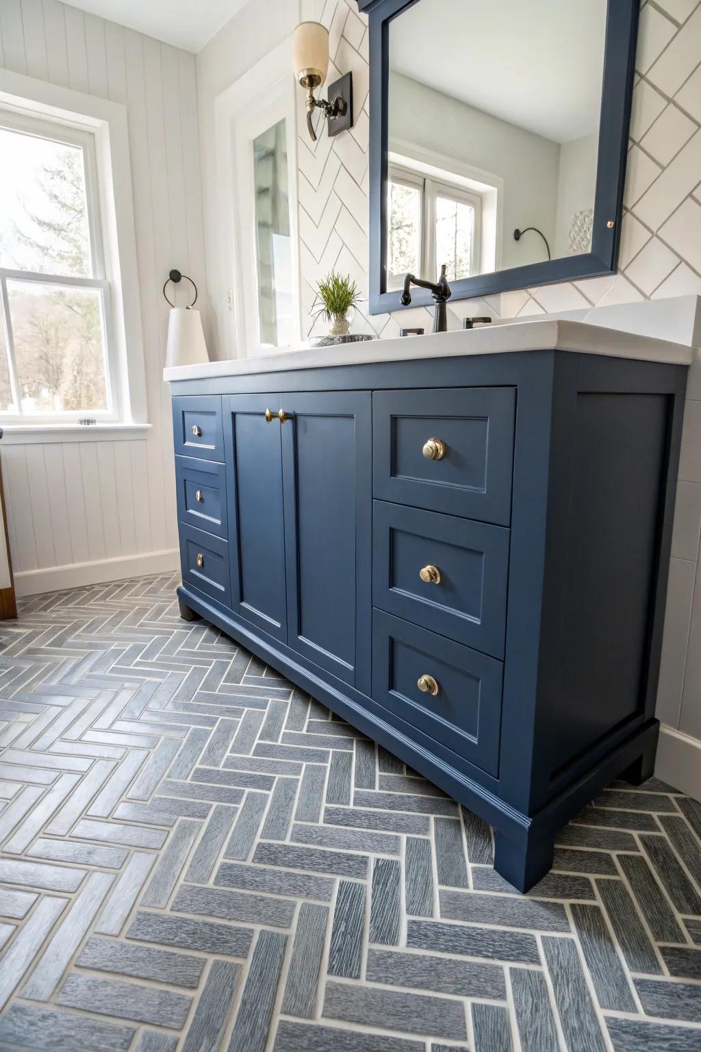 Parquet tiles add visual fascination.