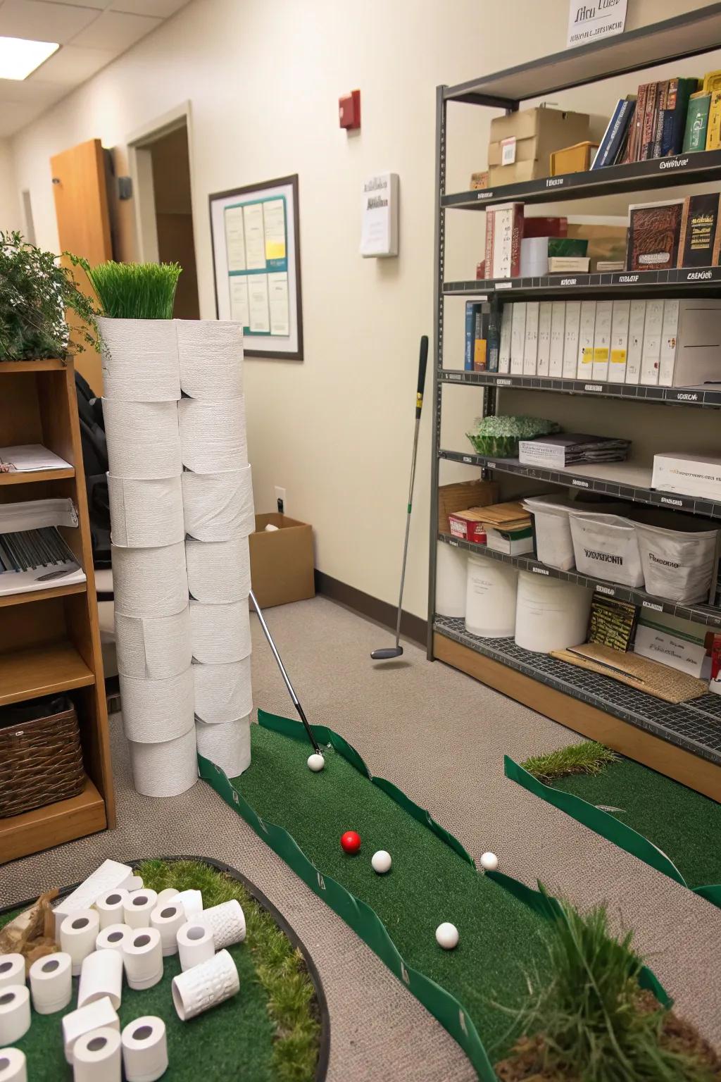 Materials rooms can surprise you with hidden golf locations.