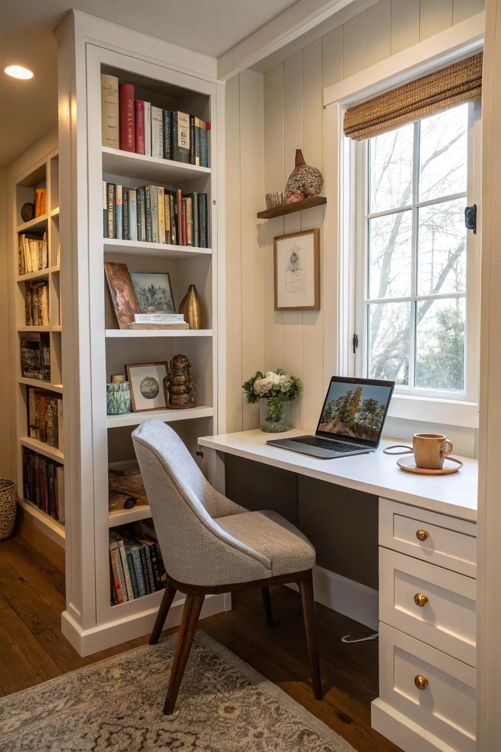 Private corners offer a peaceful retreat for individual work.