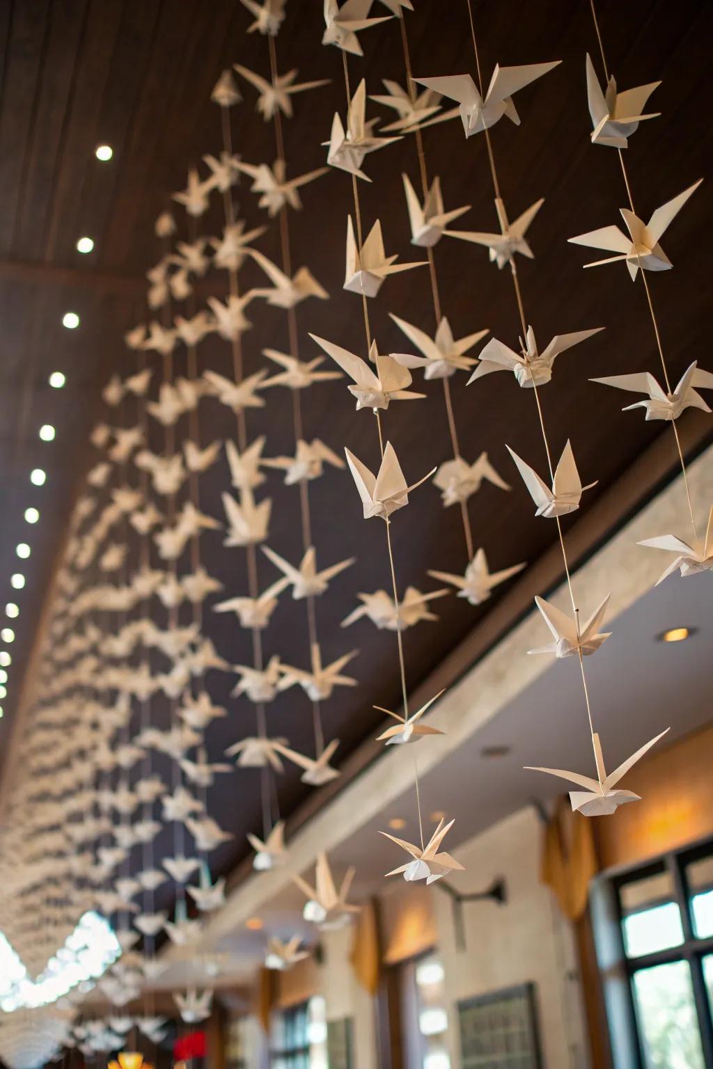 Gaze upward to see art above.