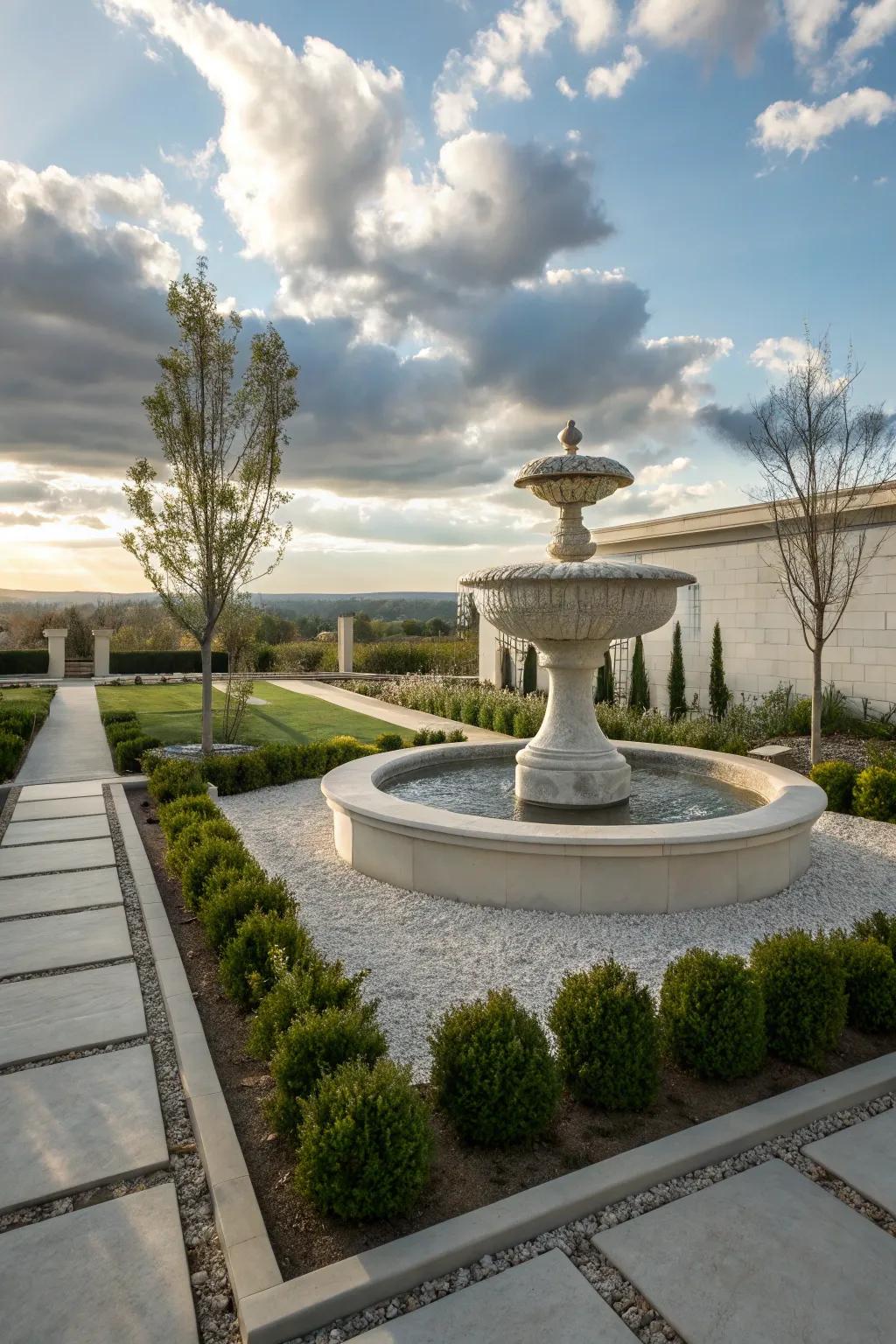 Sculptural fountains make a strong artistic impression in any environment.