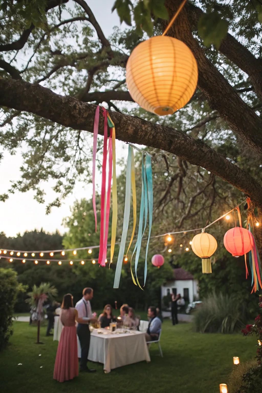 Elevate your party decor with whimsical suspended embellishments.