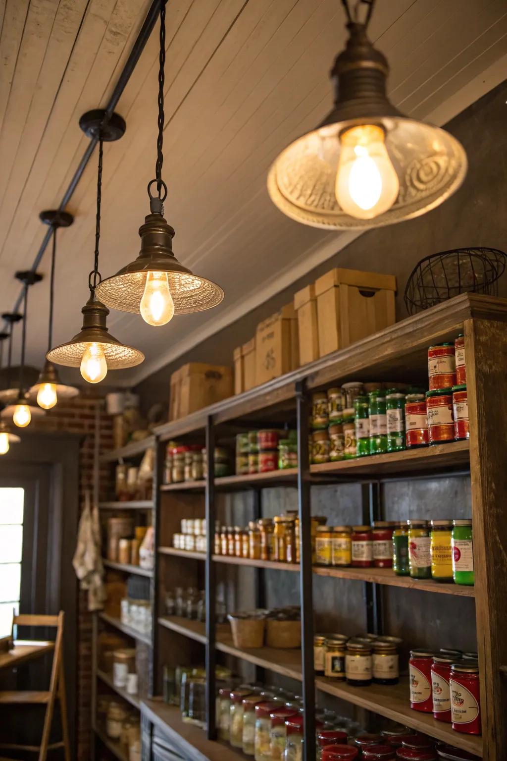 Vintage fixtures foster a nostalgic atmosphere.