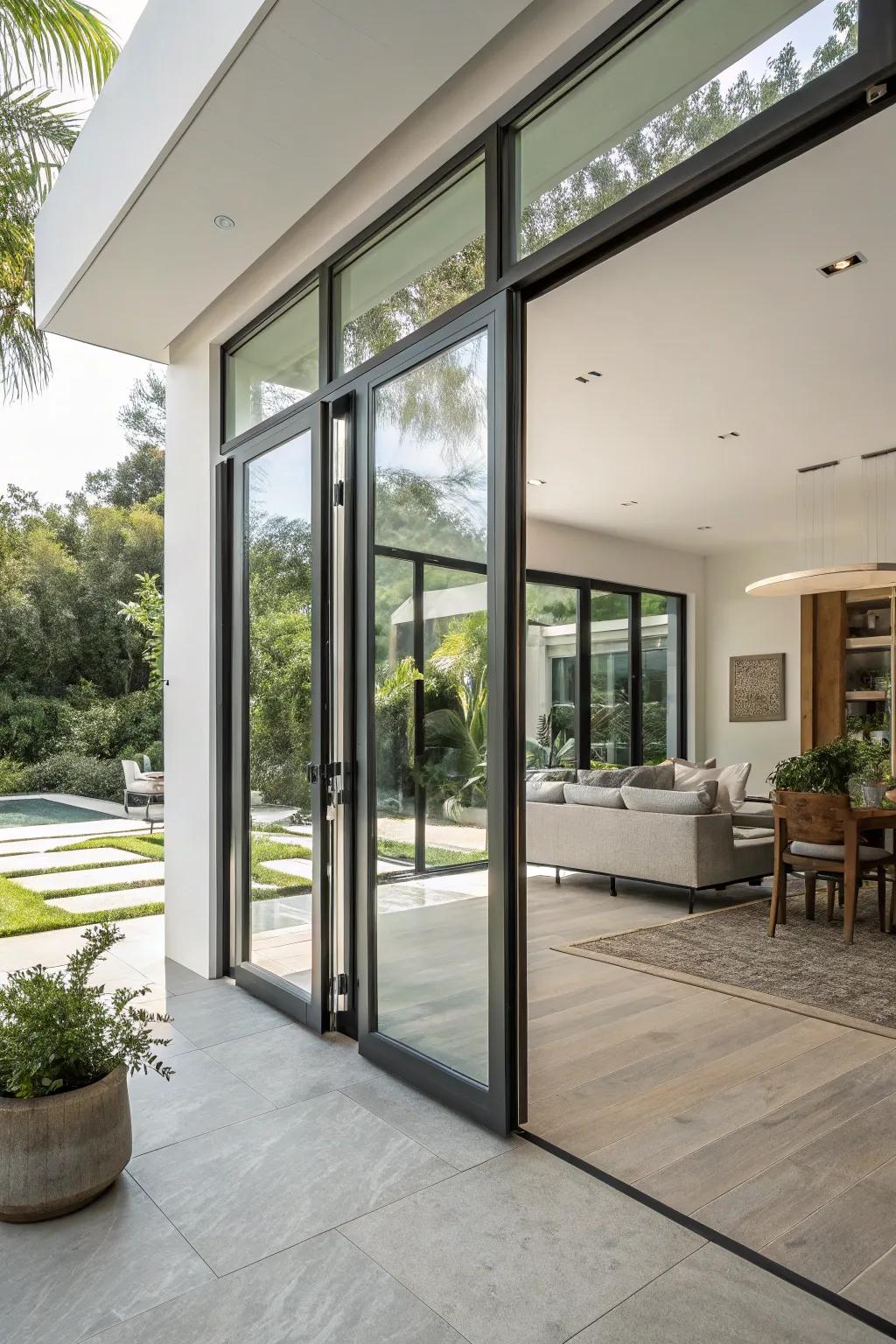 Swivel entrances present a modern-day and trendy ingress to your patio.
