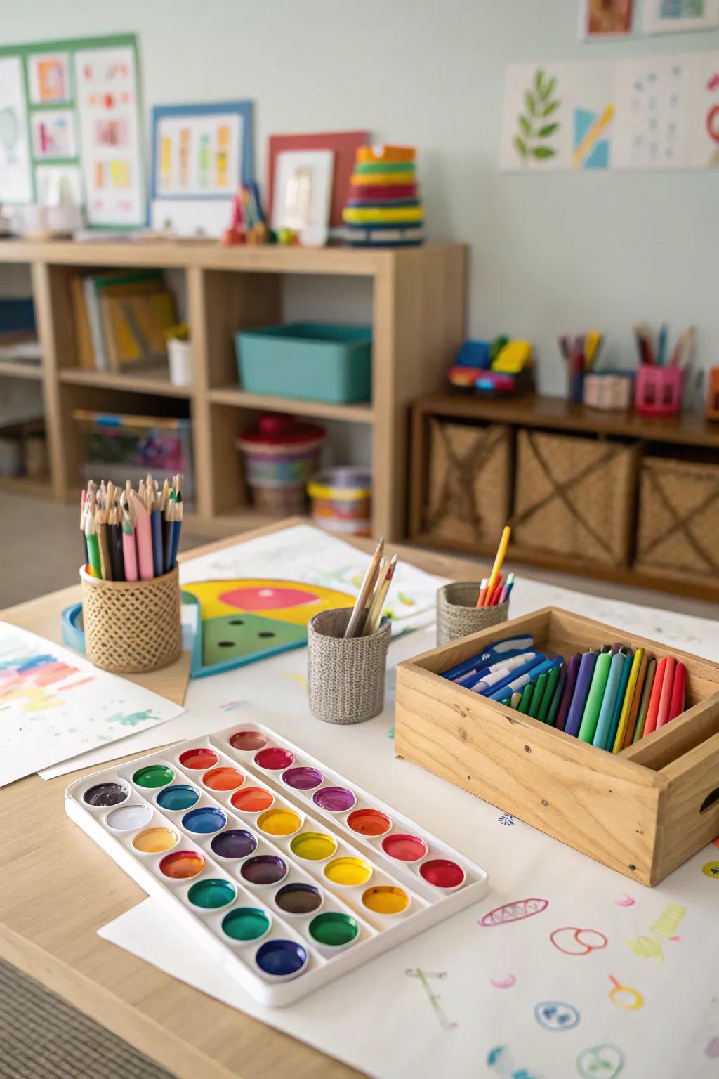 A designated creativity area.