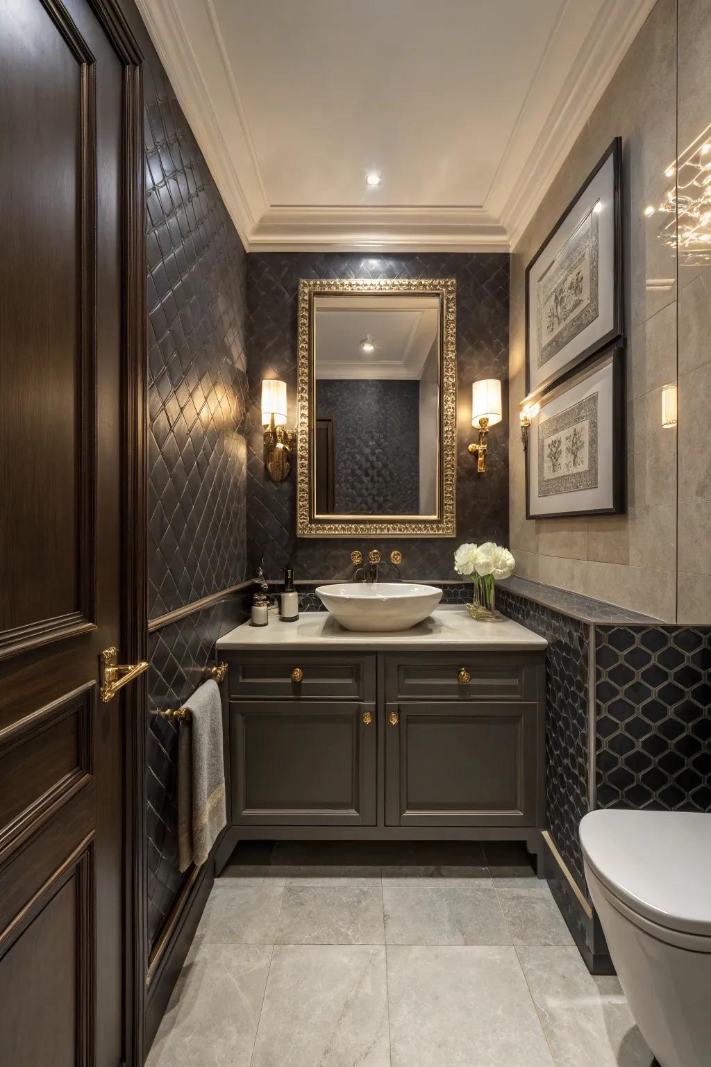 Blending light and dark components appends depth and uniqueness.