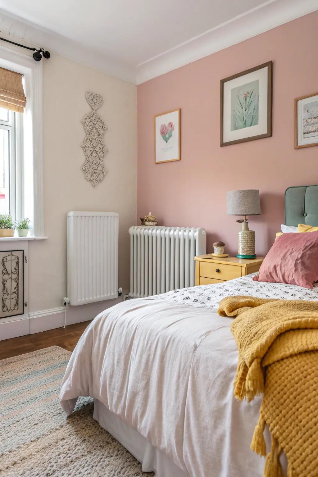 Clean white radiators radiate ageless charm.