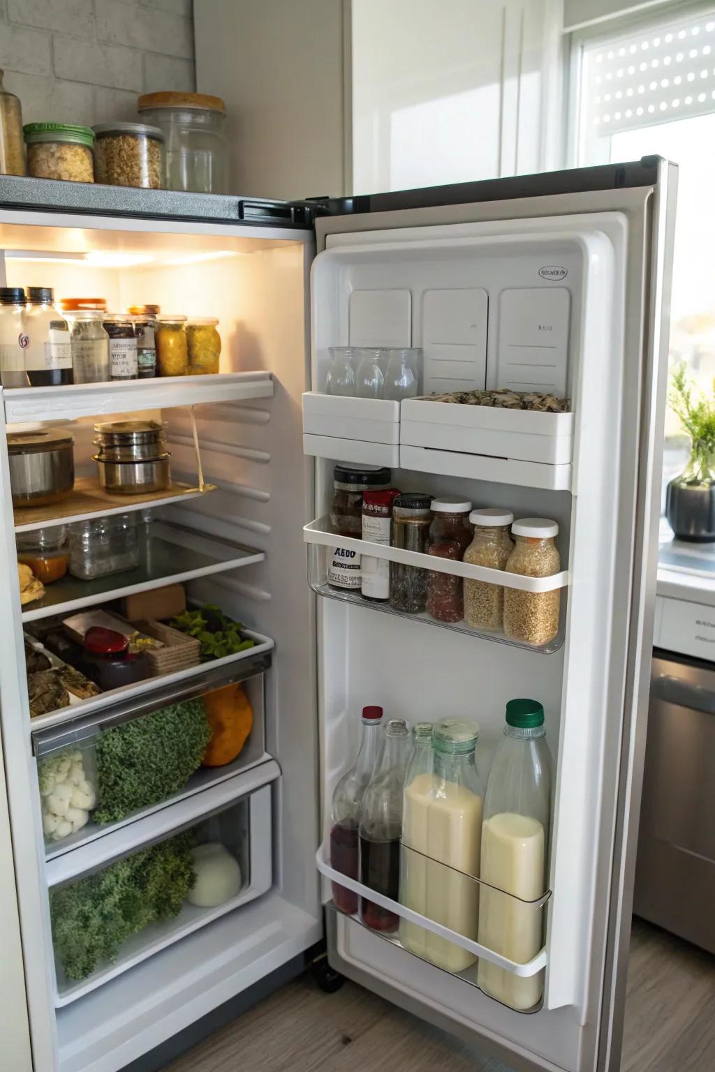 When you place frequently used items at the front, they are easy to grab.