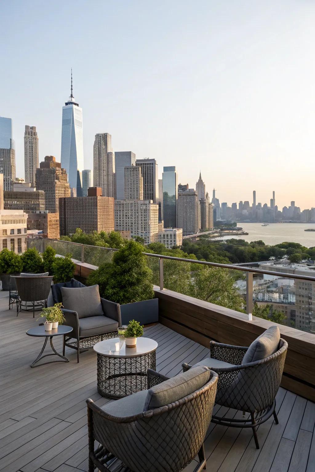 Take full advantage of your rooftop by highlighting amazing city panoramas.