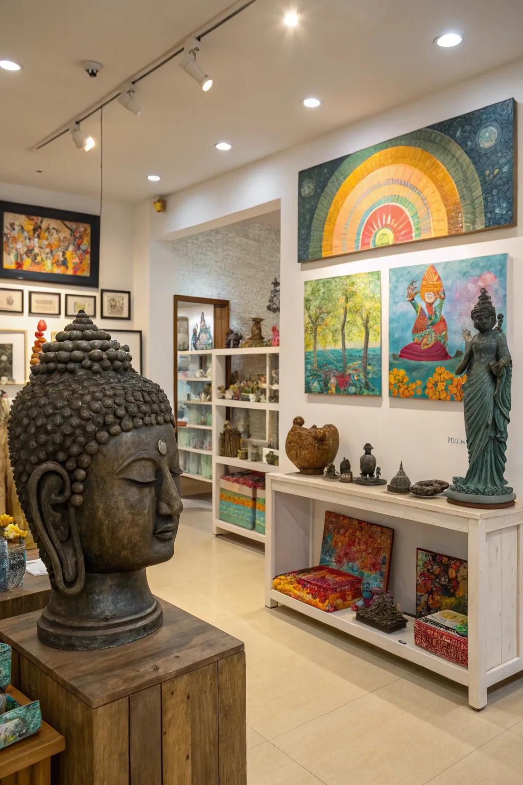 Creative embellishments infuse personality and allure into store environments.