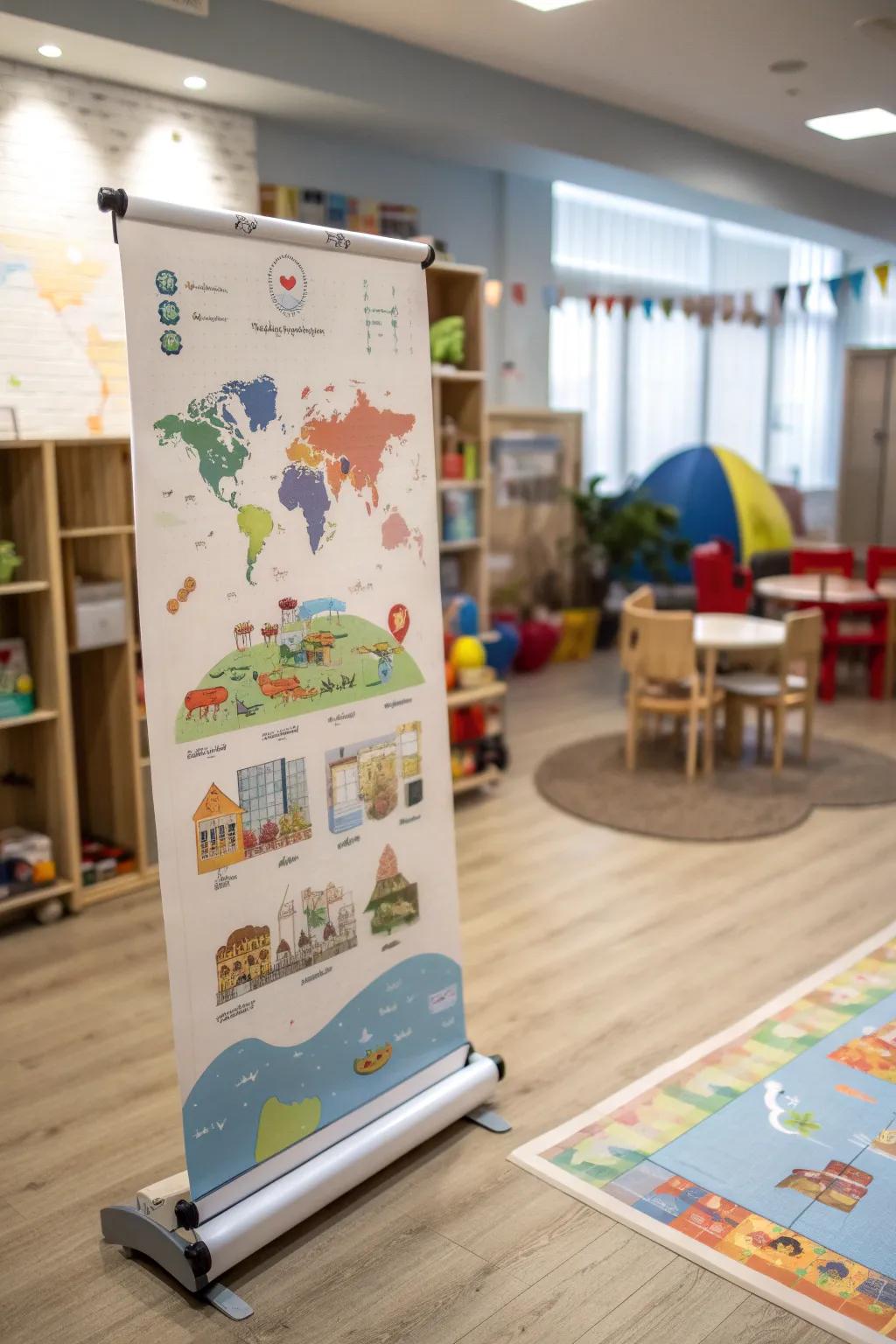 Turn learning into a game with a map display that is easy to read and fun to interact with.