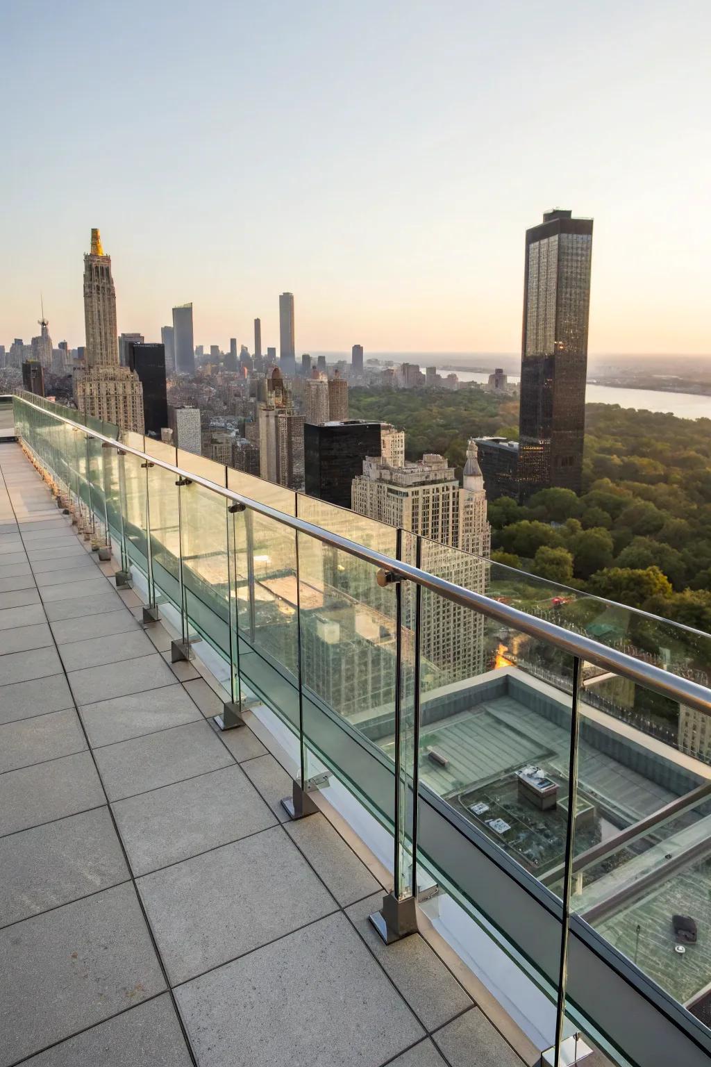 Crystal panels provide safety without compromising picturesque views.