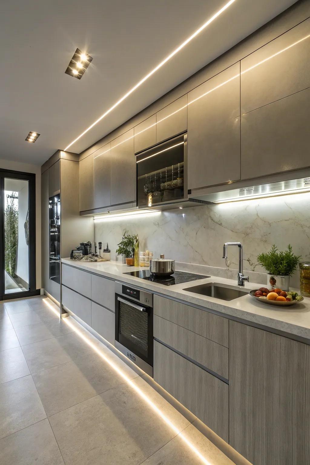 Upgrade your kitchen with functional radiant lights.