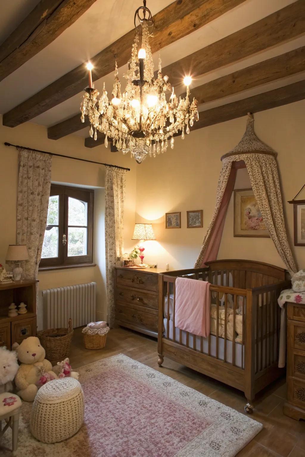 Subtle illumination fosters an inviting and warm space.