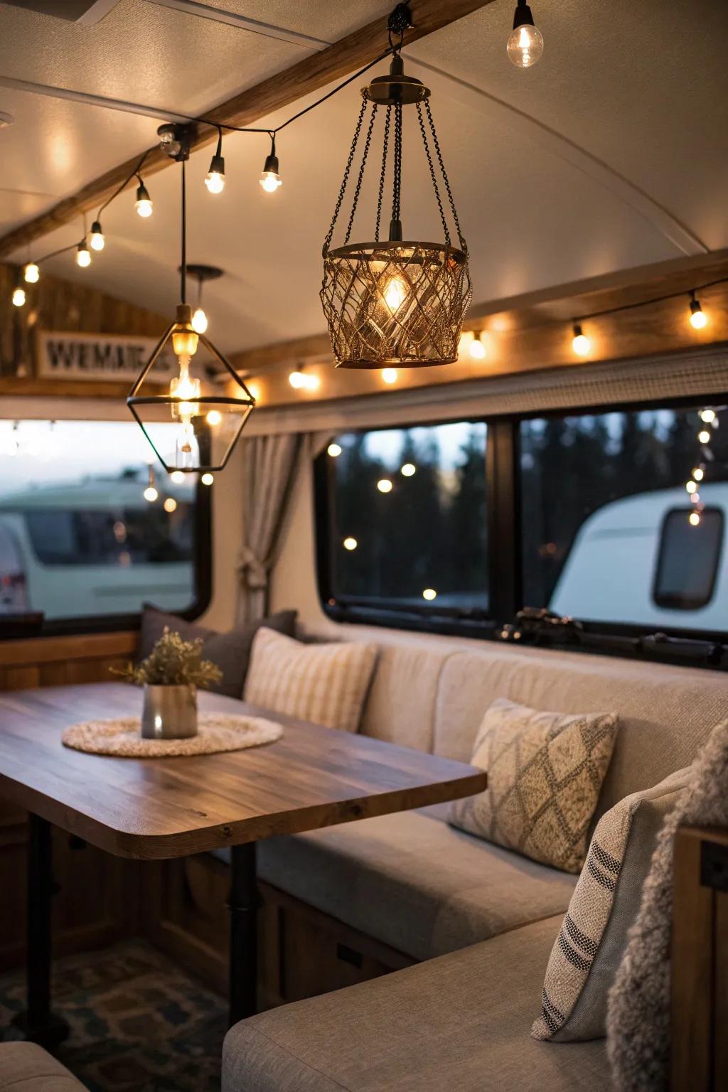 Inviting illumination sets the perfect mood for relaxation.
