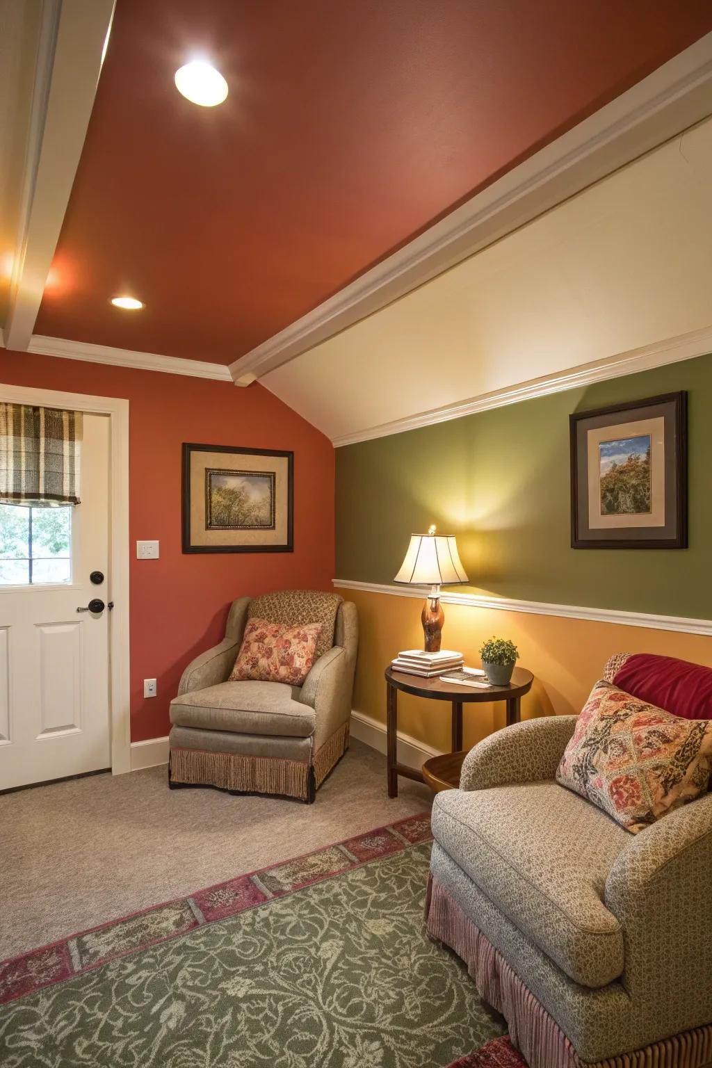Shading doused baseboards make a durable look in more modest rooms.