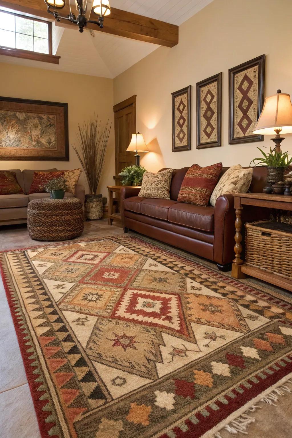 An area covering defines and warms up the hideout.