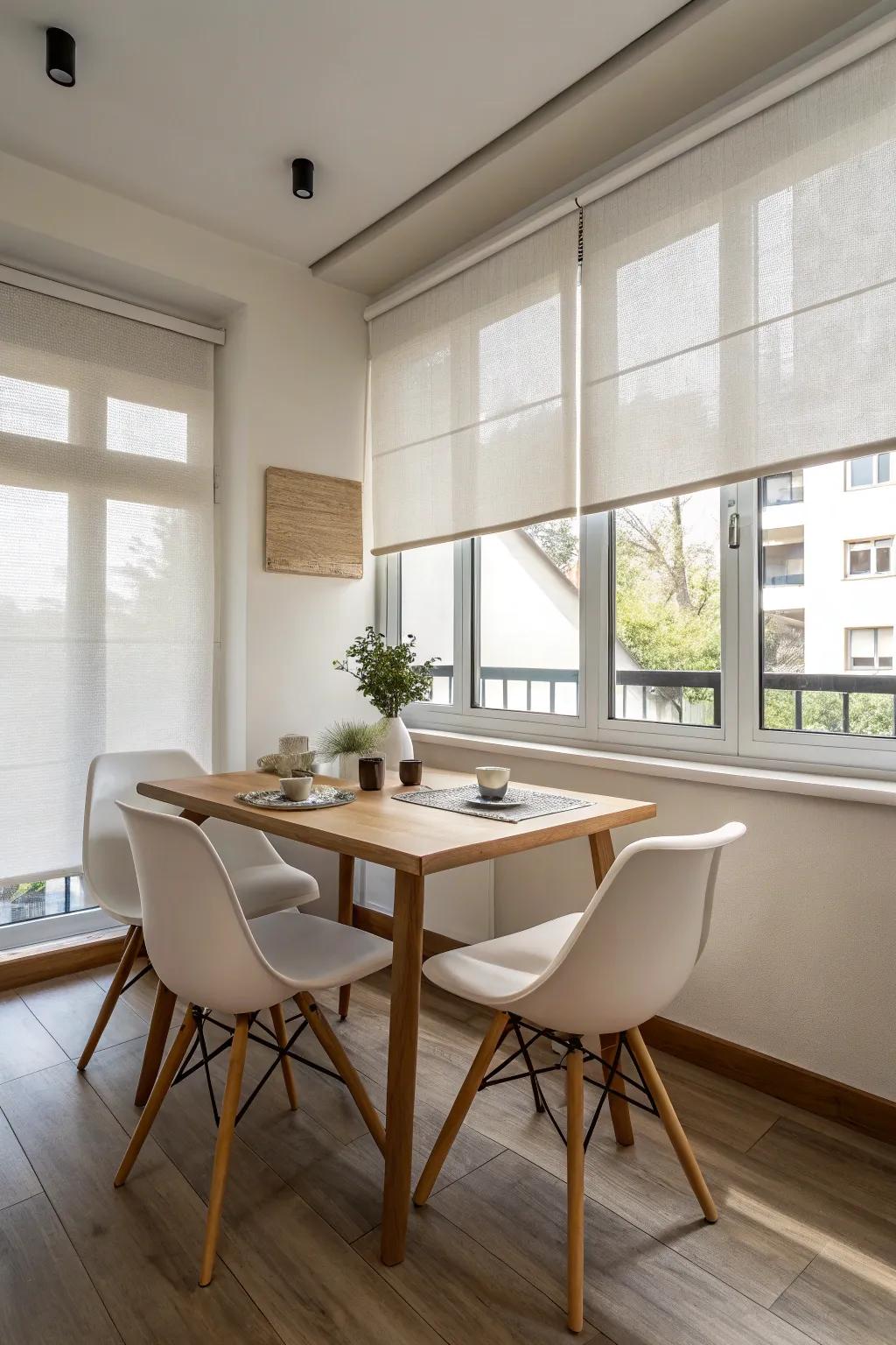 Cylinder shades deliver a neat and minimalist aesthetic.