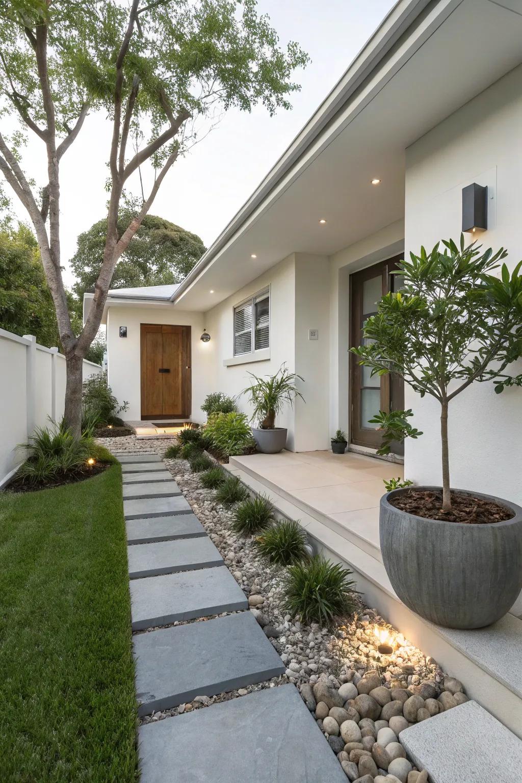 A minimalist design approach ensures your parking area stays elegant and functional.