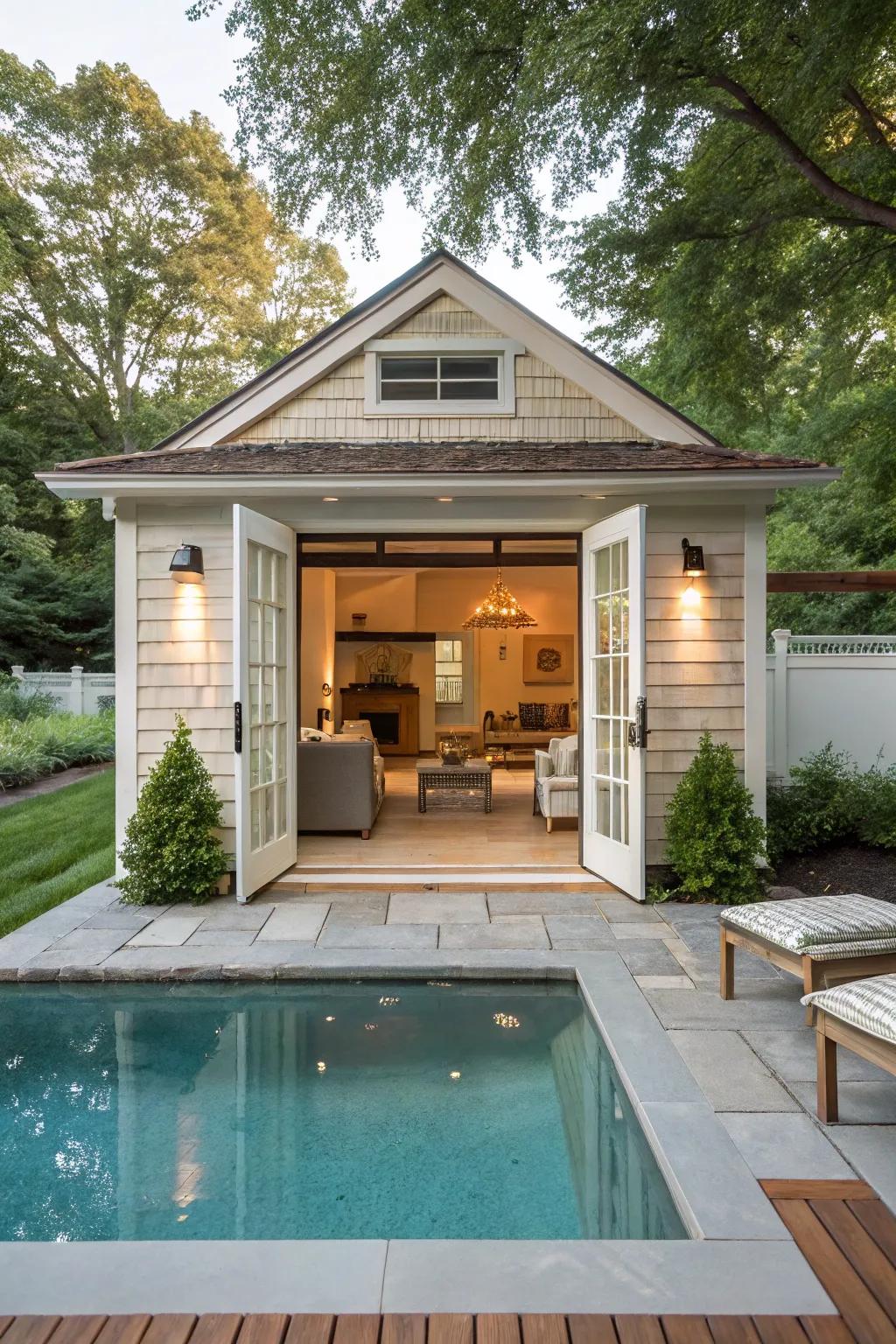 A smooth connection between indoor and outdoor spaces.