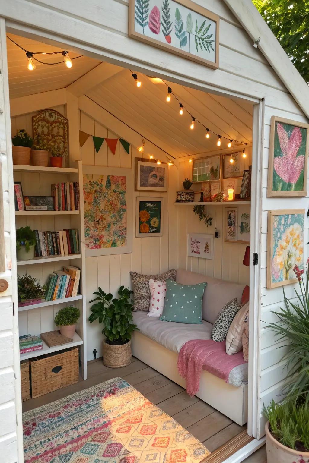 A tranquil personal sanctuary that provides a personal retreat.