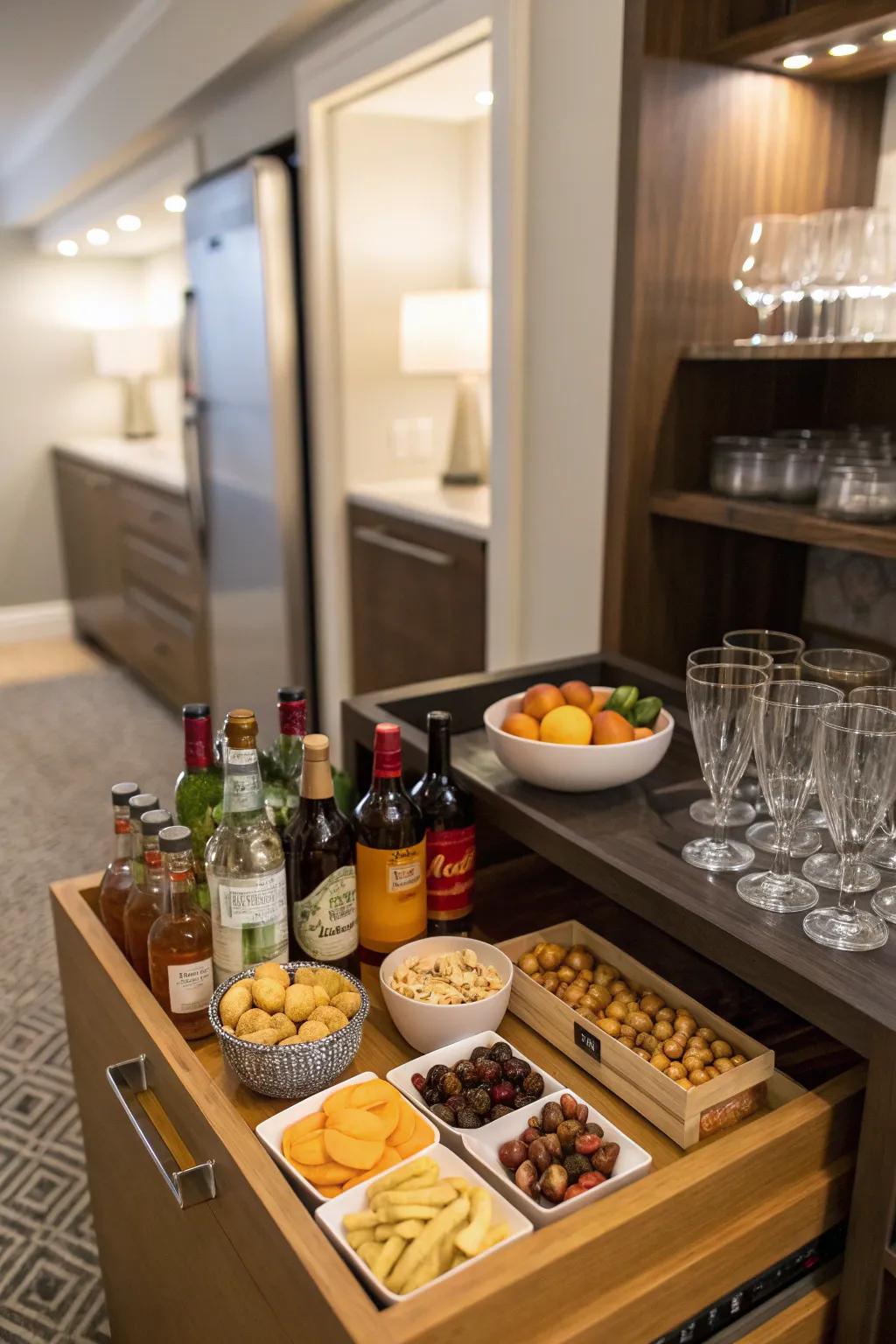 Making specific areas helps organize the flow and function of your party space.