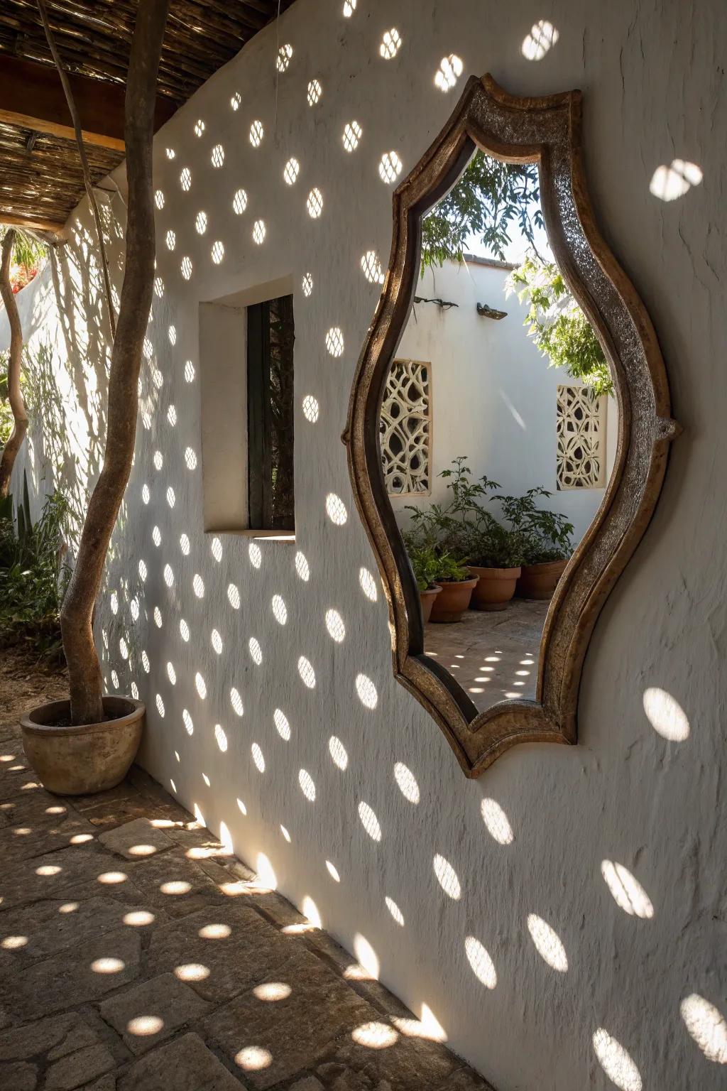 A stylish reflector enhancing illumination and breadth.