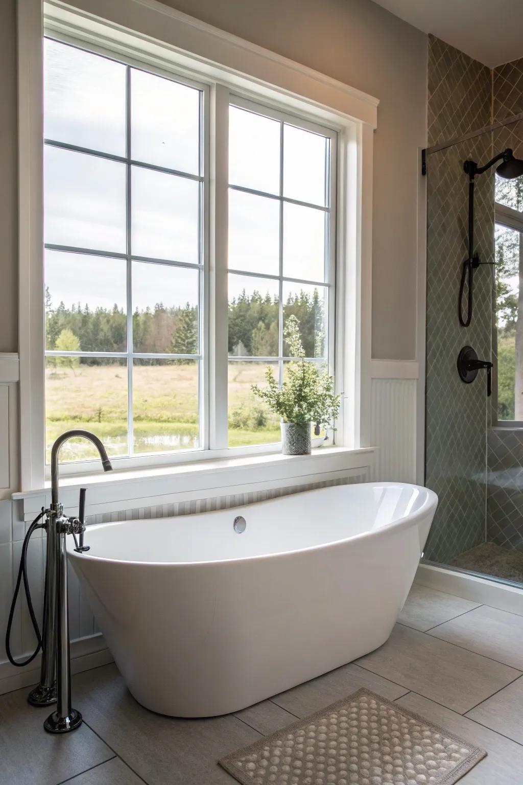 Make cleaning much simpler through good tub placement.