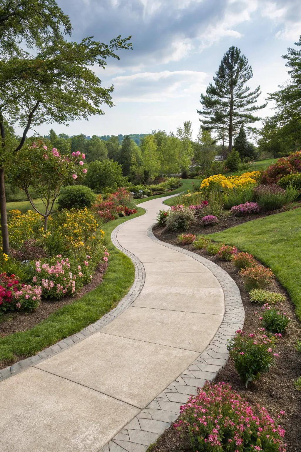 Welcome discovery with a beautifully winding walkway.