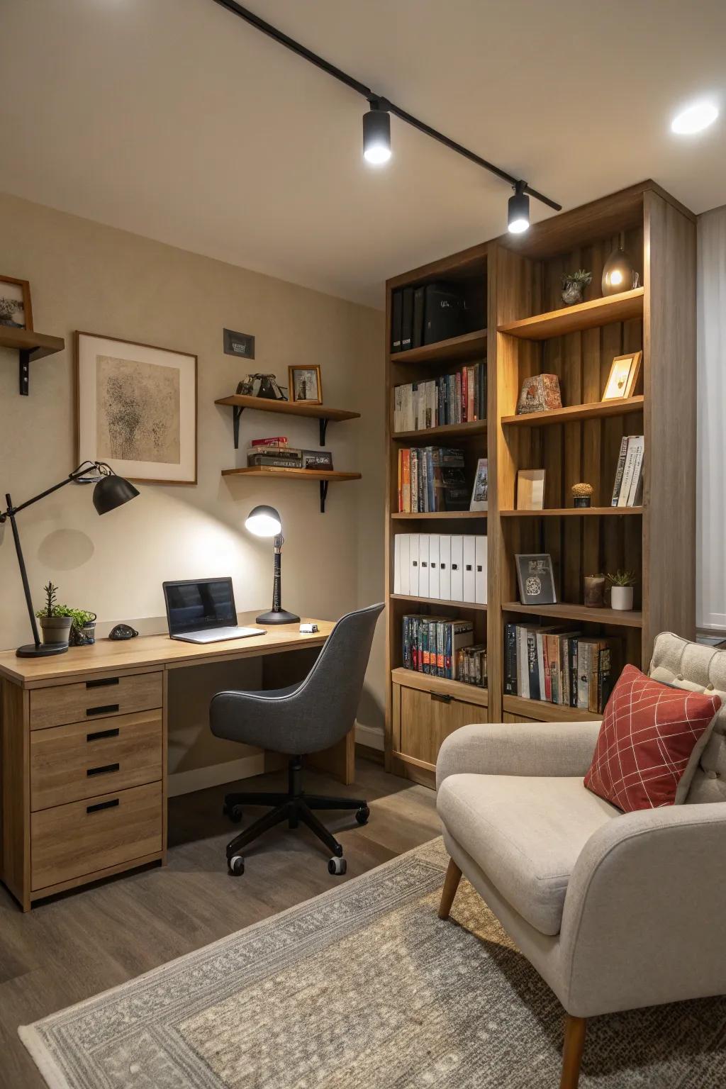 Intelligent lighting improves focus and comfort.