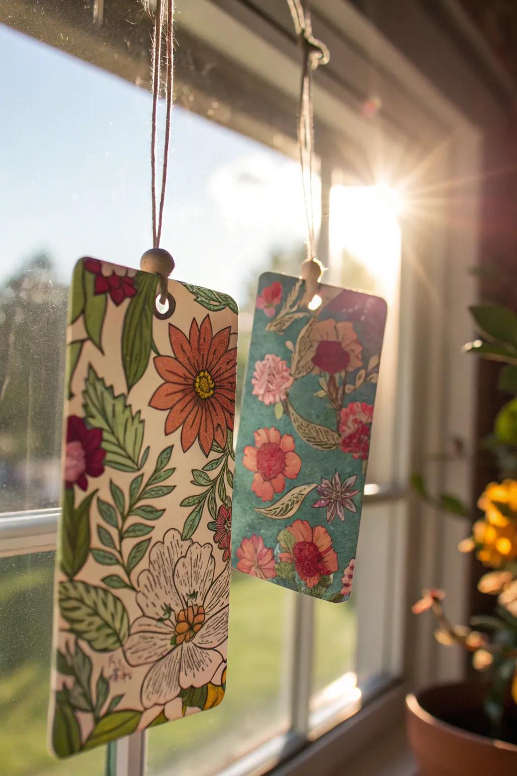 Connect with nature through floral-patterned air fresheners.