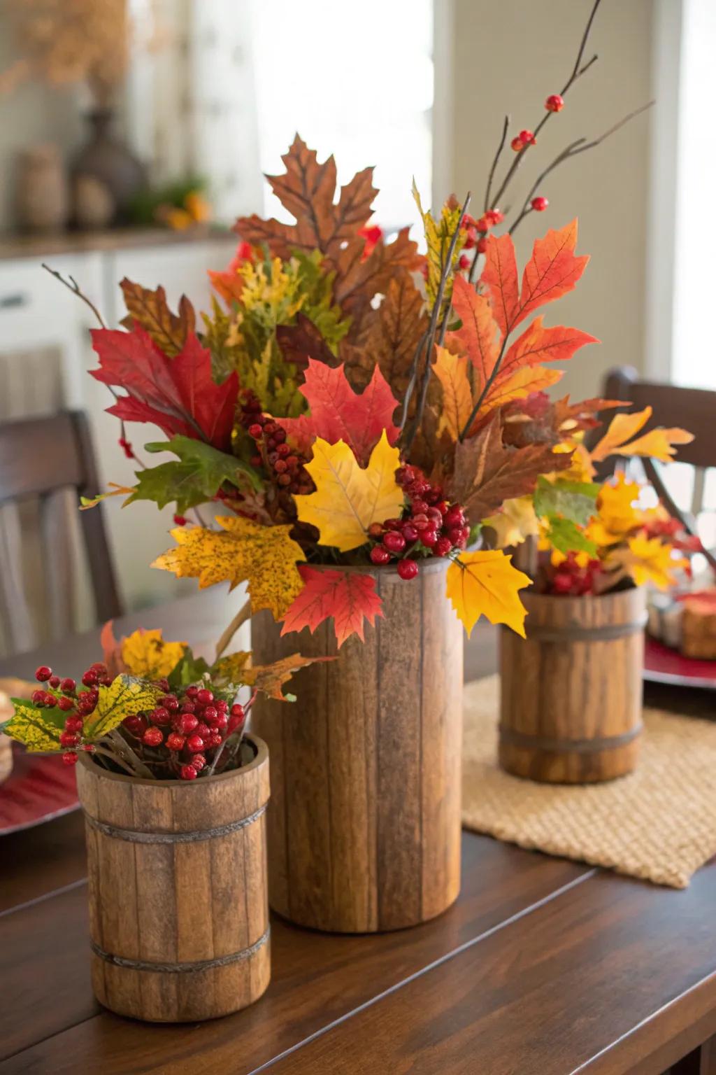 Timber components impart a rustic allure to your decor.