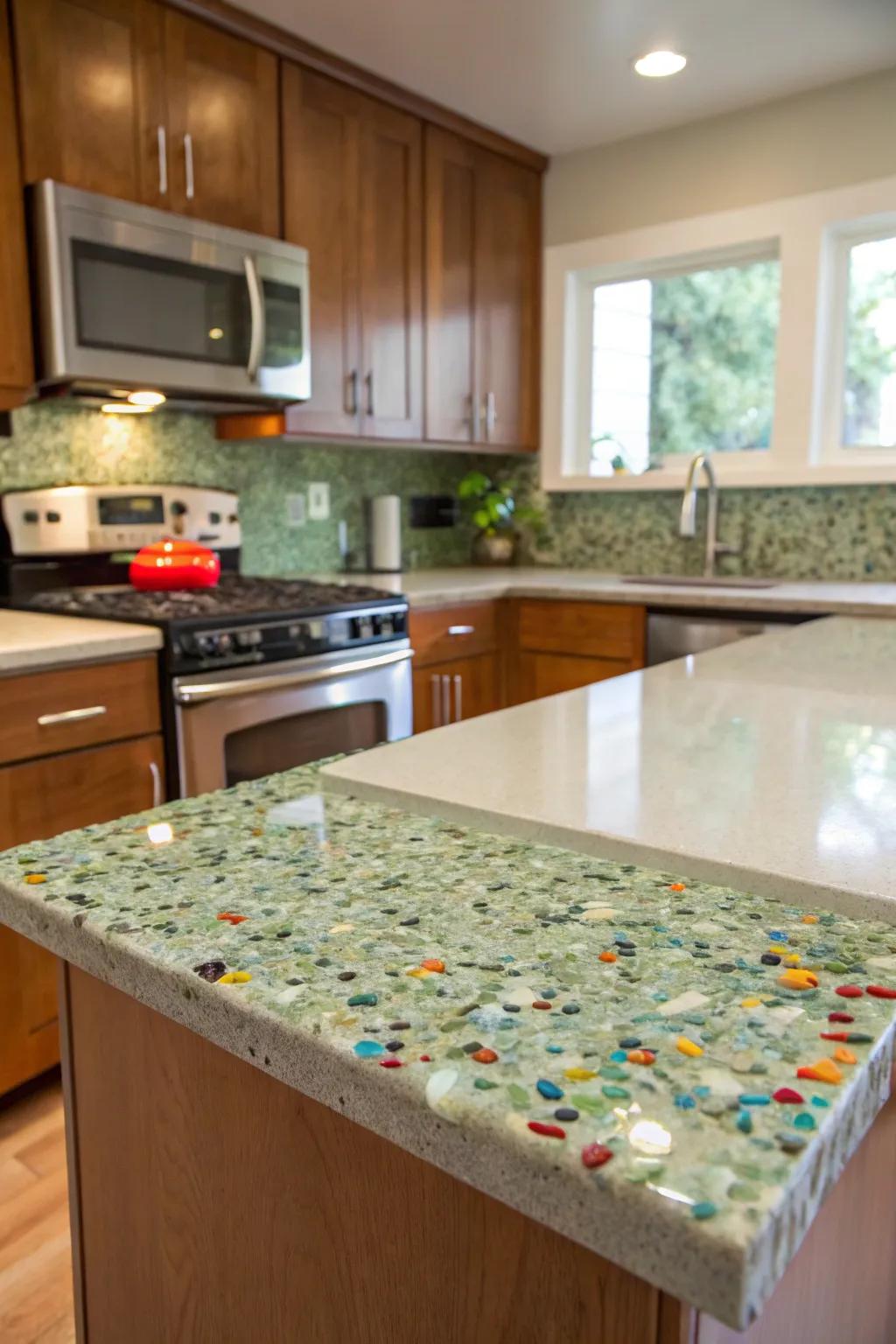 Natural tiles blend sustainability with style.